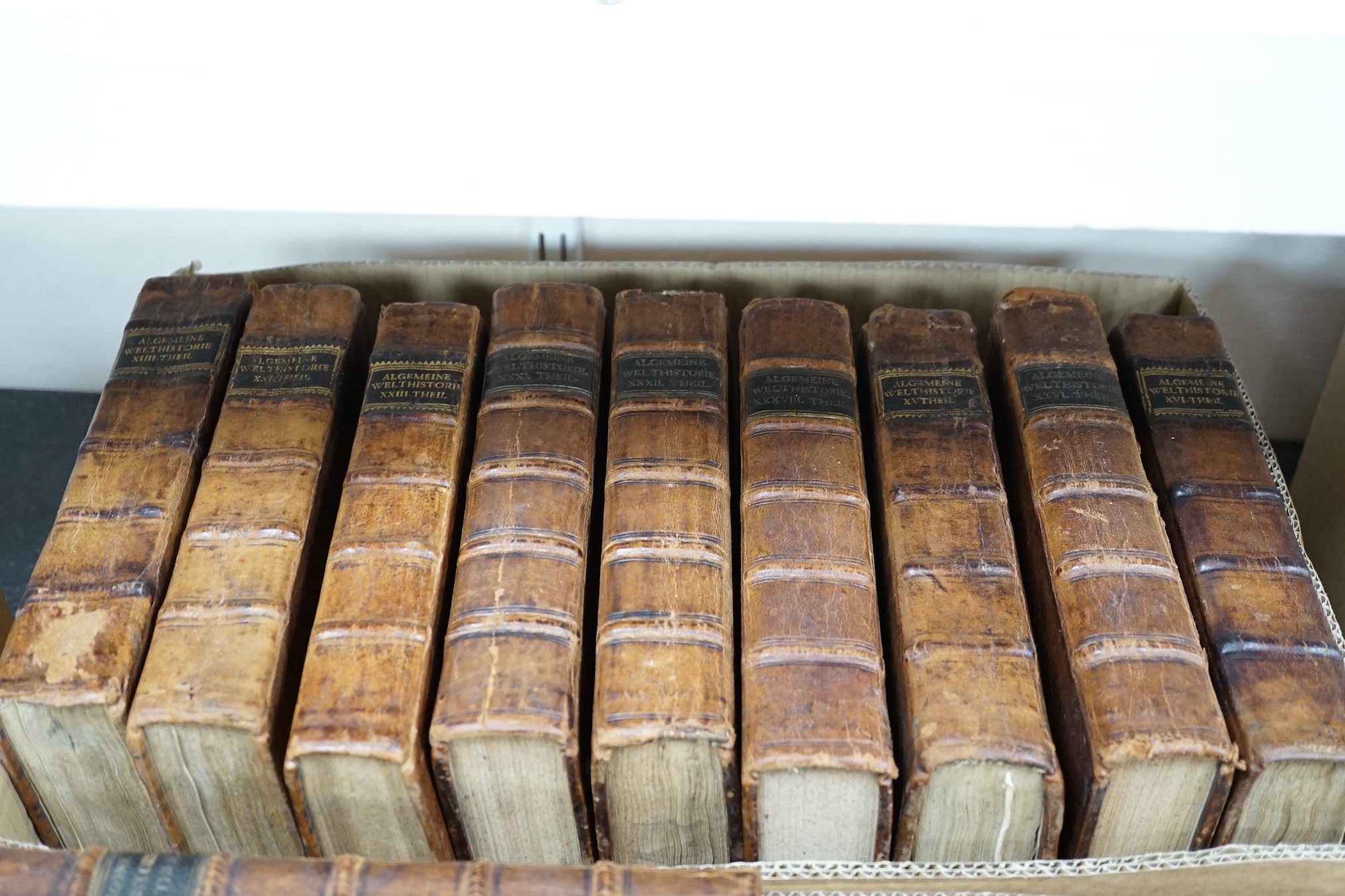 Galletti, Johann Georg - Algemeinan Welthistorie, 19 vols and Sammlung Aller Reise, 1 vol.